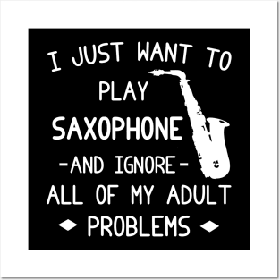 Saxophone Serenade to Escape! Funny Tee & Hoodie Posters and Art